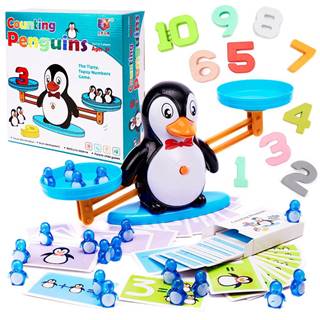 Ikonka Vzdelávacia rovnováha učenie sa počítať tučniaky veľké