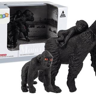 Lean-toys Sada 2 figúrok Gorily Gorila s mláďatami sveta