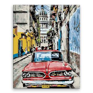 Malujsi  Maľovanie podľa čísel - Na ulici v Havane - 80x100 cm,  plátno vypnuté na rám značky Malujsi