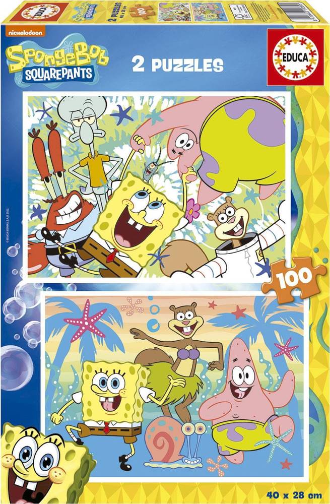 EDUCA  Puzzle Sponge Bob 2x100 dielikov značky EDUCA