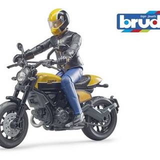 BRUDER 63053 BWORLD Motorka Ducati Scrambler s jezdcem