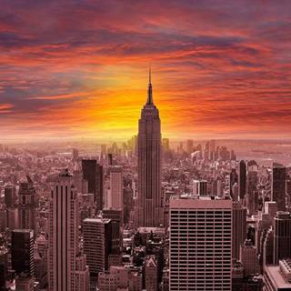 ENJOY  Puzzle Západ slnka nad panorámou New Yorku 1000 dielikov značky ENJOY