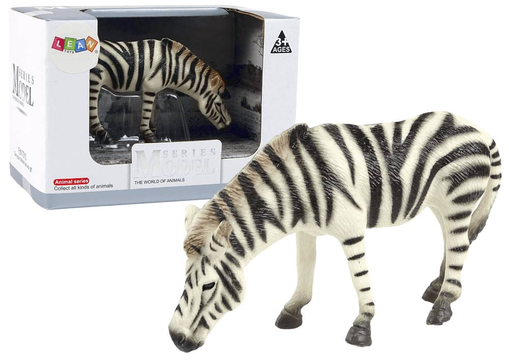 Lean-toys  Veľká zberateľská figúrka Zebra Zvieratá sveta značky Lean-toys
