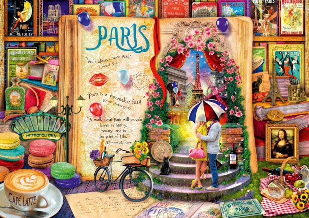  BLUEBIRD Puzzle Život ako otvorená kniha: Paríž 4000 dielikov