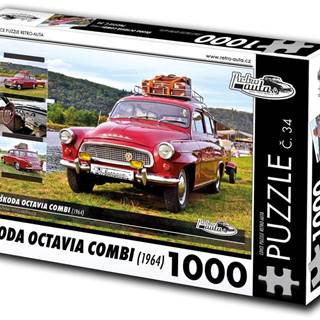 RETRO-AUTA©  Puzzle č. 34 Škoda Octavia Combi (1964) 1000 dielikov značky RETRO-AUTA©