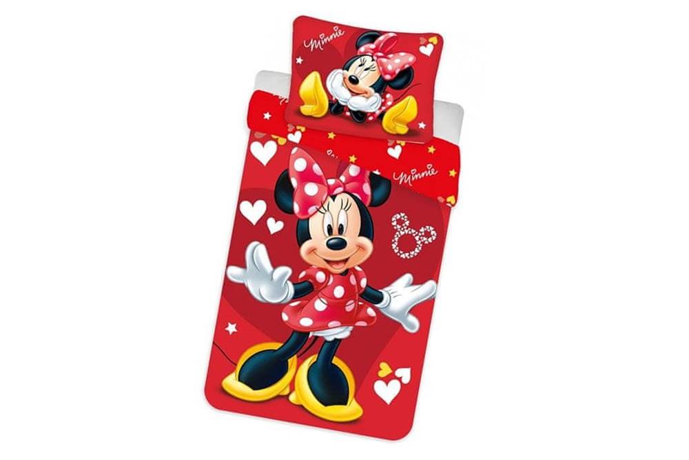 Disney  Posteľná bielizeň  100x135 cm - Minnie so srdiečkami značky Disney