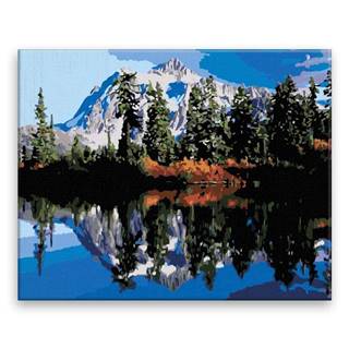 Malujsi  Maľovanie podľa čísel - Horské jazero - 100x80 cm,  plátno vypnuté na rám značky Malujsi