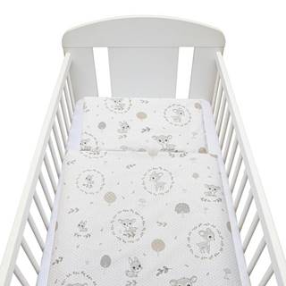 NEW BABY 2-dielne posteľné obliečky 100/135 cm Srnka sivé