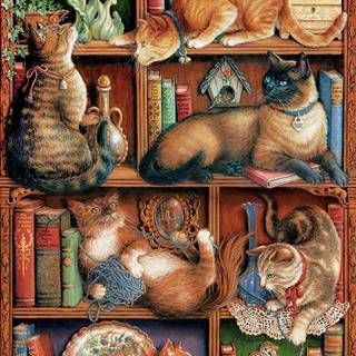 Cobble Hill Puzzle Mačacia knižnica 2000 dielikov