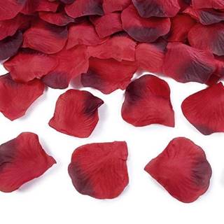 Okvetné lístky ruží textilné - červené - 100 ks