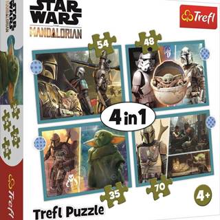 Trefl  Puzzle Star Wars: Mandalorian 4v1 (35, 48, 54, 70 dielikov) značky Trefl