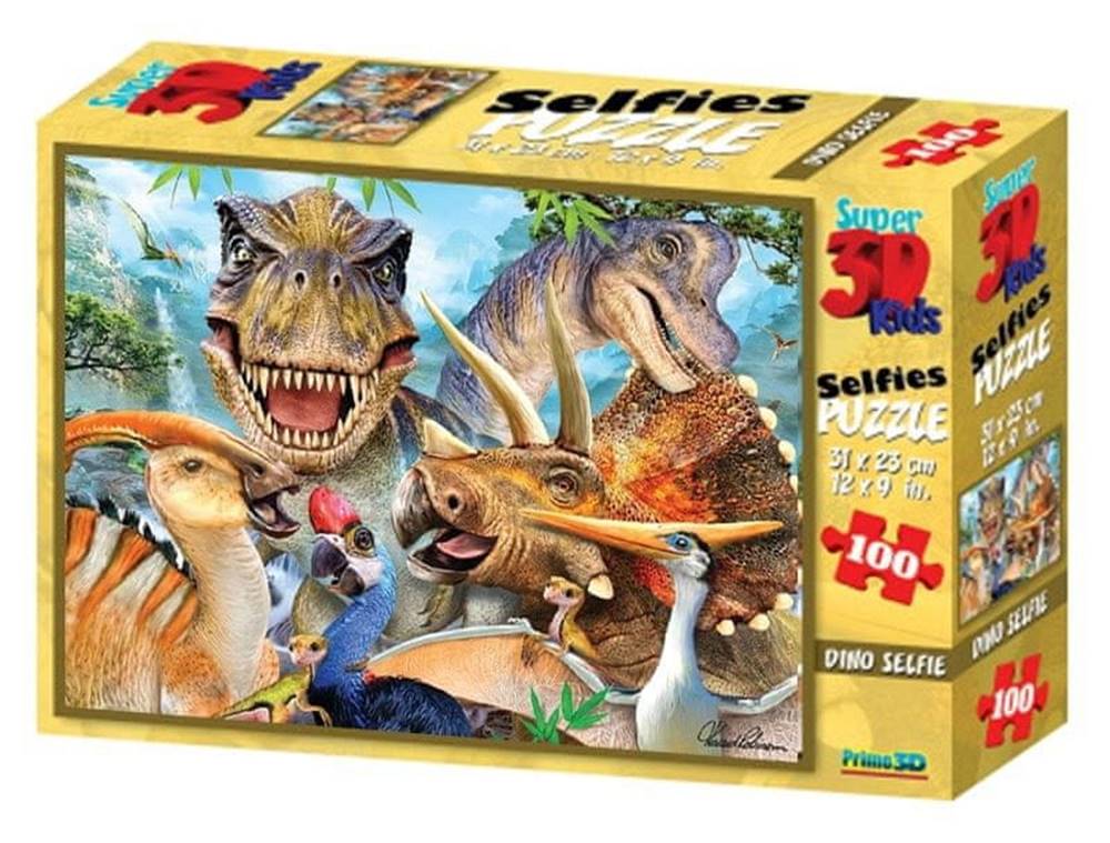 Prime 3D  Puzzle Dinosaurie selfie 3D 100 dielikov značky Prime 3D