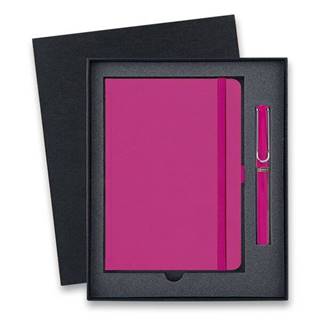 Lamy Safari Shiny Pink roller,  darčeková kazeta so zápisníkom