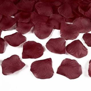  Okvětní lístky růží textilní - tmavě červené / bordó - 100 ks