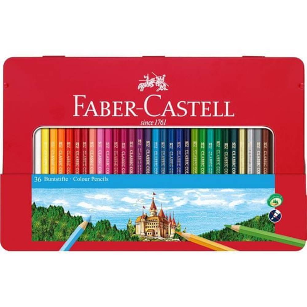 Faber-Castell  Pastelky Castell set 36 farebné v plechu s okienkom značky Faber-Castell