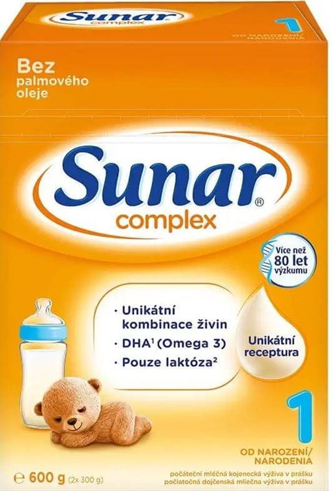 Sunar  Complex 1 počiatočné dojčenské mlieko 600 g značky Sunar